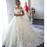 Foreign trade wedding dresses, European and American Amazon 2024 new summer dress, plus size one shoulder puffy veil dress, trailing wedding dress