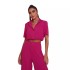 Spot European and American women's clothing spring new product collar short sleeved shirt top set high waist wide leg pants two-piece set