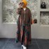 Cross border foreign trade spot women's clothing 2024 loose new fashion printed long cardigan casual wide leg pants two-piece set