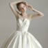 European and American satin wedding dress 2024 new model trailing bride slimming off one shoulder simple female internet celebrity wedding dress wholesale