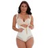 Foreign trade plus size women's latex plastic body shaping jumpsuit body shader zipper triangle lace bodysuit