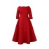 D346 Amazon European and American women's clothing 2023 summer new item solid color big swing skirt temperament evening dress dress foreign trade dress