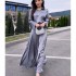 European and American foreign trade spot women's clothing 2024 new soft satin fashion temperament long sleeved shirt high waisted skirt two-piece set