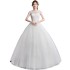 2024 new wedding dress, shoulder to shoulder bride's wedding, Korean version three-dimensional flower slimming wedding dress princess