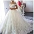 Foreign trade wedding dresses, European and American Amazon 2024 new summer dress, plus size one shoulder puffy veil dress, trailing wedding dress