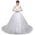 Wedding Dress 2024 New Flower One Shoulder Korean Style Tailored and Slimming, Large Tail Lace Strap, Large Size