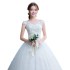 Wedding Dress 2024 New Bridal Shoulders, Korean Style, Simple and Elegant, Showing off Thin, Forest Style, Qi Di, Large Size Lace Wedding Dress