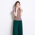 Miyake T-shirt new high-end pleated casual print niche loose and versatile wide leg pants