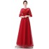 2024 Spring Bridal Toast Dress New Long Style, Skinny Cover, Pregnant Women's Wedding Return Door Evening Dress, Female Red