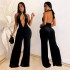 C7101 Cross border AliExpress Amazon Independent Station European and American Fashion Women's Clothing Sexy Deep V Large Open Back High Waist Leisure