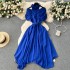 Light luxury, niche, gentle style, hollowed out shawl sleeves, high-end feeling, waist cinching dress, women's slimming temperament, super fairy tea break dress