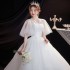 Main Wedding Dress Female 2024 New Style Mother Lace Super Fairy Dreamy Outward Yarn French Fat Spring/Summer Wedding Dress Cover Arm V-neck