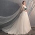 Main Wedding Dress 2024 New Bride Girl Simple Mori Net Red Tiktok Star Sky French Small Man Trailing Light