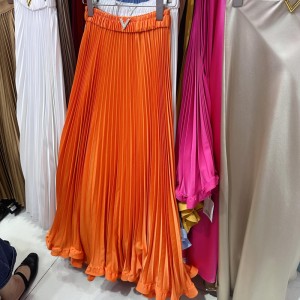 High end drooping pleated skirt for European station, light luxury socialite half body skirt, long skirt A2 # 8695