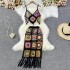 Color blocking Bohemian style Su crochet knit suit women's camisole vest+chic skirt two-piece set trendy