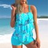 New printed cross-border European and American split women's swimsuit sexy little fresh cake skirt style swimsuit