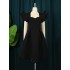 Large size design, niche dress, enlarged and enlarged, high waist, slimming A-line skirt, birthday dress