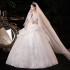 Runaway Princess Fat Wedding Dress 2024 New Bridal Main Yarn Small Dress High Size Heavy Industry Tail French