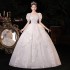 Runaway Princess Fat Wedding Dress 2024 New Bridal Main Yarn Small Dress High Size Heavy Industry Tail French