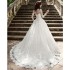 Foreign trade wedding dress 2024 new Amazon export long sleeved lace slimming will temperament trailing bride wedding dress female