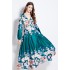 Original in stock | 2024 vintage palace style dress with V-neck and waist cinching, slimming dress for women