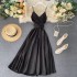 Chic gentle style long skirt children's summer dress 2020 new goddess heart machine backless lace up waist strap dress