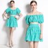 Real time spot Australian trendy brand with the same design sense, heavy-duty embroidery splicing, water-soluble lace fashion two-piece set