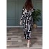 Spot European and American foreign trade 2024 spring/summer fashionable high-end geometric figure elegant temperament women's long dress