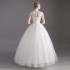 French light wedding dress 2024 new bride Sen series outdoor veil super fairy simple conservative starry sky little child