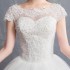 2024 new wedding dress, shoulder to shoulder bride's wedding, Korean version three-dimensional flower slimming wedding dress princess