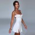 2023 autumn new European and American style women's sexy lace camisole, spicy girl tie, backless slit dress, women's