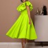 D367 European and American women's clothing independent station summer fashion temperament ruffled hem large skirt banquet dress cross-border dress