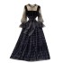 Palace style dress for women with sweet fungus edge lace fairy dress and sexy perspective polka dot mesh dress