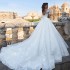 Wedding Dress, European and American Bride 2024 New Style, Large Tail, Retro Sexy Chiffon, V-neck, Amazon Long sleeved Foreign Trade Dress