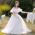 Light Wedding Dress 2024 New Bridal One Shoulder Forest Style Simple French White Princess Super Fairy Outdoor Travel Photography Wedding Dress