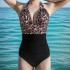 2024 new European and American foreign trade one-piece swimming women's deep V sexy backless tight bikini