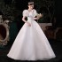 Wedding Dress 2024 Summer Bow New Style Female Short French Princess Goes Out Together for Wedding Photography