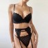 French style bra sexy lingerie three piece set