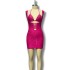 2024 Spring New Women's Sexy Slimming Hanging Neck Jacquard Hip Wrapped Dress with Hollow Metal Buckle Strap Skirt