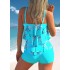 New printed cross-border European and American split women's swimsuit sexy little fresh cake skirt style swimsuit