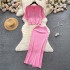 Early Spring Korean Style Dress Set 2024 New Knitted Cardigan Short Versatile High Waist Half Skirt Two Piece Set Skirt