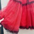 French retro polka dot mesh layered skirt with large skirt and fluffy skirt, big swing half body yarn skirt A1 # 8708