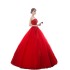 Wedding Dress 2024 New Red Wedding Dress, Bridal Princess, Dreamy Flower Bud, strapless, Autumn and Summer High Waist Dress for Women