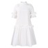 D503 European and American Women's Clothing 2024 Summer New Fashion Solid Color Style Ear Edge A-line Skirt Foreign Trade African Dress