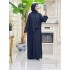 Spot Middle East Dubai 2024 Solid Color Abaya Prayer Headscarf Robe Clothing Zipper Women's Long Dress