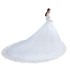 One shoulder wedding dress for brides 2024 new long tailed dreamy princess Korean style long sleeved slimming wedding dress