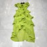 Fashion style one shoulder lotus leaf edge irregular hem hollow waist dress A3 # 8931