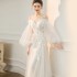 French Light Wedding Dress 2024 New Style Bridal Wedding Lawn Wedding Forest Style Super Fairy Welcome Small Tail