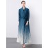 Miyake Fold Original Quality Early Autumn Fold Loose Large Gradient Dyeing Printed Coat