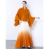 Factory direct sales of Miyake pleated gradient lace up short jacket+dyed pleated skirt